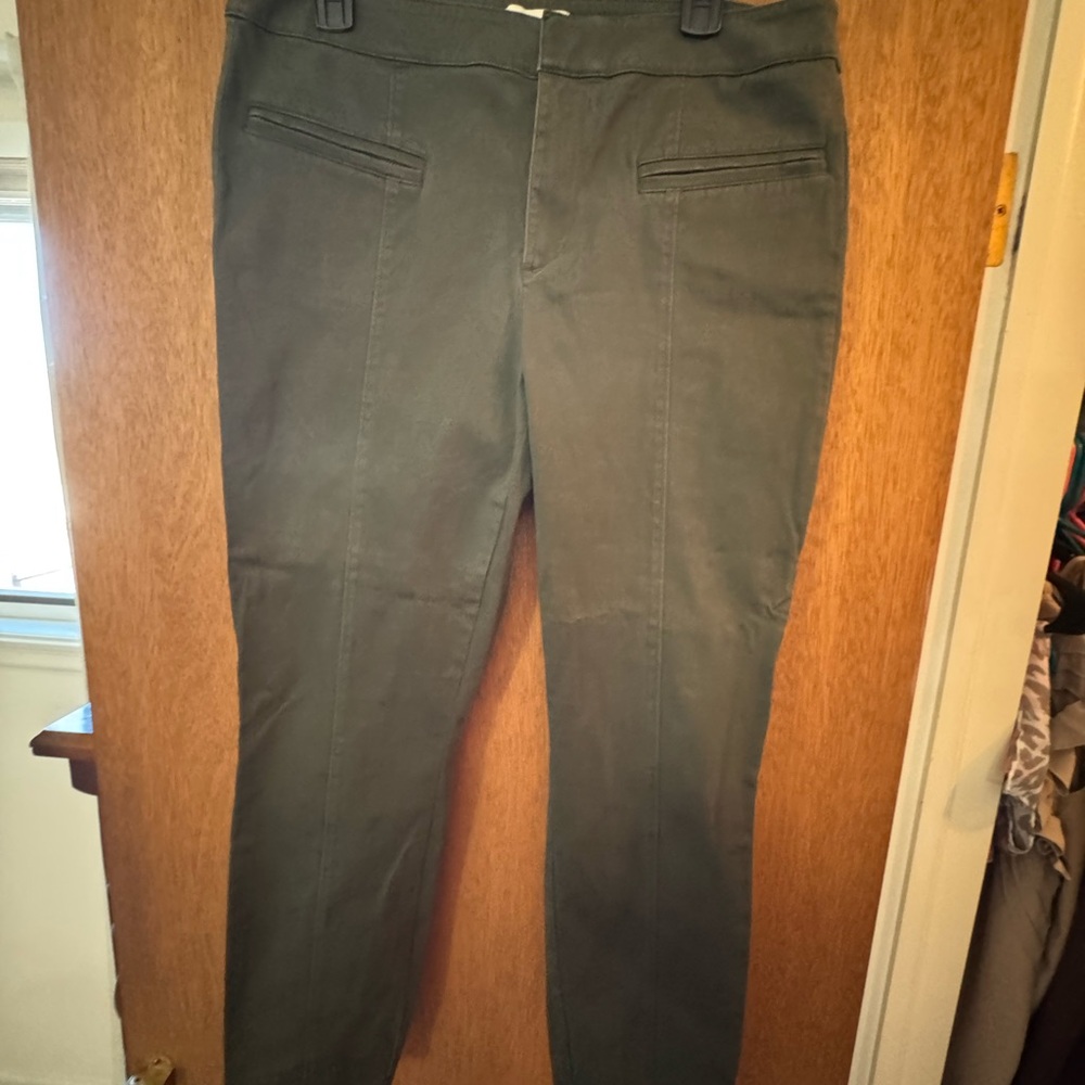 LOFT Olive Straight Ankle Pants